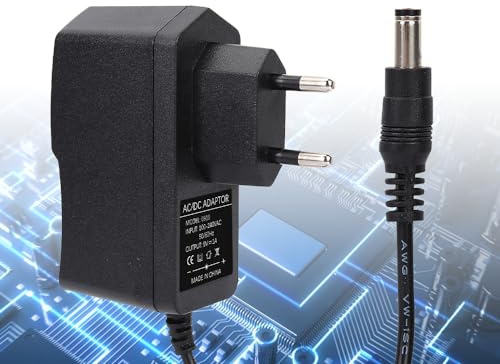 Watris Veiyi Power Supply Adapter, Pedal Netzteil Adapter, Stromquelle Ladeadapter, Spitze Negative, für Digitalpiano, Pedal, elektronisches Keyboard(EU-Stecker)