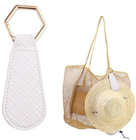 JVHLOV Clip de Chapeau pour Voyage, Portable Pince à Chapeau Cuir Pince Chapeau Magnétiques Portable, Sacs à Chapeau avec Clip Magnétique, pour Les Sacs De Voyage, Sacs à Dos, Bagages