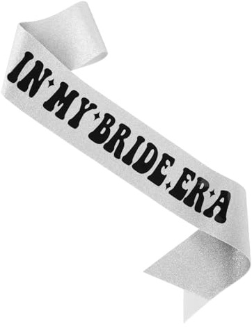 Schärpe aus Meiner Brautzeit, Einheitsgröße Schärpe Braut mit Anstecknadel Schärpen für Junggesellinnenabschiede Dekoration Bride Sash für Brautjungferngeschenke bei Hochzeiten