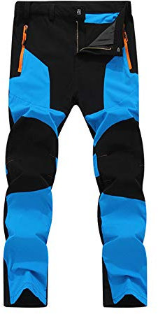 Skihose für Herren, winddicht, leicht, Thermo-Wanderhose, Übergröße, 2024, dunkelblau, 5XL