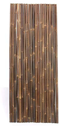 Hochwertiger Bambus-Sichtschutz, 250 cm hoch, schwarz-braun, für Garten und Terrasse