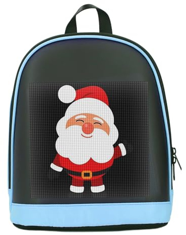 LED-ryggsäck med Appkontroll, DIY Pixel Art Animation Modeprogrammering Laptop-ryggsäck, Motorcykelryggsäck, Vattentät Led-väska för Män eller Kvinnor
