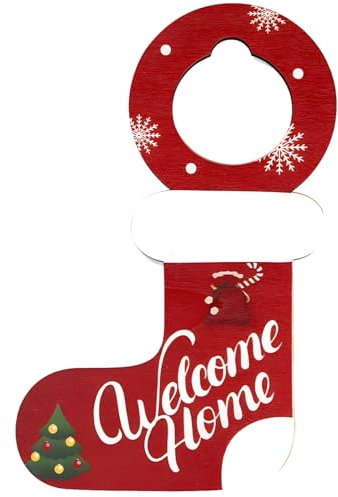 Weihnachtlicher Türhänger aus Holz mit Socken-Design, festlicher Feiertagsknauf, perfekt für Party- und Raumdekoration