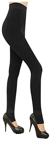 Strumpfhosen Ohne Fuß Damen Baumwolle, Winterleggings Damen Lang Warme, High Waist Abnehmen Winterstrumpfhose Damen Gefüttert Stützstrumpfhose Moderne Classic Kompressions Leggings Damen