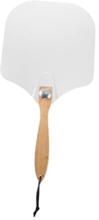 Cabilock espátula para pizza tirador madera pizza peel Pizza y pasteles panqueques panquecas cáscara de transferencia de pizza pala para pizza con mango de madera Acero inoxidable