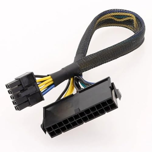 Nicear Cable Adaptador de alimentación Principal ATX de 20 cm, de 24 Pines a 14 Pines, con Funda Trenzada para PC y servidores