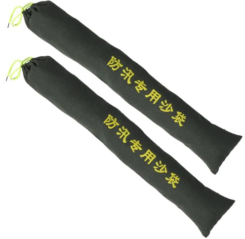 KONTONTY Paquet De Sable Anti-inondation en Toile Robuste 2 Pièces Protection Inondations Réutilisables 20x100 Cm pour Garage Et Extérieur