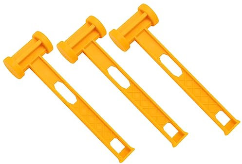 TOGEVAL 3stücke Zeltheringhammer Aus Robustem Kunststoff Praktischer Campinghammer Mit Stoßdämpfendem Griff Leichter Survivalhammer Für Outdoor-use
