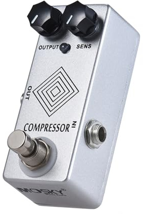 Dynamisk kompressor gitarreffekt pedal äkta bypass växling