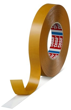 tesa 4970 Double-Sided PVC Film Tape, White, .75 in x 60 yd, 1 Roll