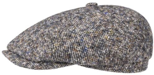 Stetson Brooklin Donegal Flatcap Herren Schirmmütze Schurwolle Baumwollfutter Sechsteilige Herrencap Herbst Winter
