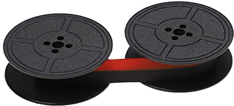 vhbw Farbband Schriftband kompatibel mit Olympia Traveller Deluxe S Bondrucker, Nadeldrucker schwarz/rot