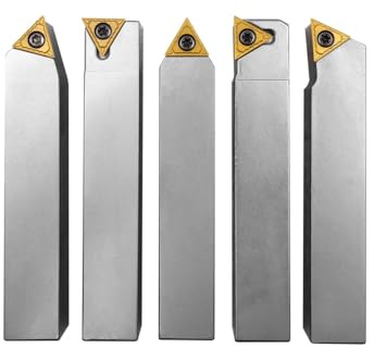 PAULIMOT Drehmeißel-Set mit Wendeplatten, vernickelt, 20 mm, 5-teilig