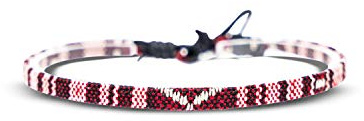 Made by Nami Pulsera Boho Surfer para Mujer y Hombre - Accesorios para Fiestas y de Playa - Hechos a Mano - 100% Resistente al Agua y Ajustable (Vino tinto)