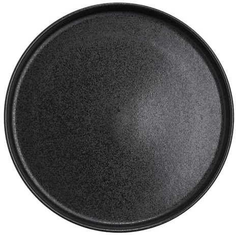 BUTLERS Frühstücksteller Steinzeug - CASA NOVA - spülmaschinenfest | Farbe Schwarz - ø 22 cm - Kuchenteller für Gebäck & Nachspeisen - Dessertteller für Brot & Aufschnitt - Skandi-Design