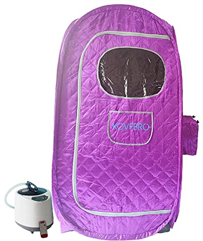 KOVFBRO Steam Sauna Tent Portable Spa Room Home Full Body Slimming Folding Detox Therapy Steam Fold Sauna Cabin Sauna Generator 220V 4L 2000W