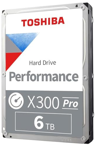 Toshiba X300 Pro 6TB Alto Rendimiento de Carga de Trabajo para Profesionales Creativos Disco Duro Interno de 3.5 Pulgadas - hasta 300 TB/Año Velocidad de Carga de Trabajo CMR SATA 6 GB/s 7200 RPM 256