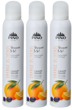 Pino Shower Me Duschschaum Orange Olivenöl 3 x 200 ml = 600 ml
