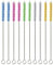 10 cepillos de limpieza de paja de color, cepillo para tubos de ensayo, cepillo para detalles, cepillo de limpieza, cepillo para botellas, puede limpiar botellas, tetinas, cafetera, etc. (20 cm)