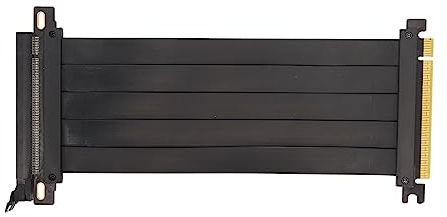 VBESTLIFE PCIE 4.0 X16 Extender Riser-Kabel, Flexibel und Effizient, Stabiles, Hohe Haltbarkeit, für GPUs der Nächsten Generation, 180 Grad EMI-Abschirmung (Schwarz)