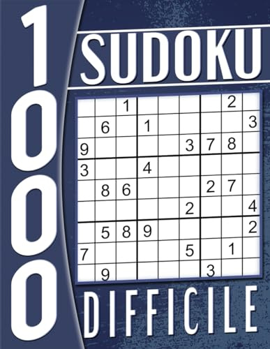 Livre Sudoku Adulte Difficile avec Solution: 1000 Grilles, Cahier d'activités pour Adultes et Seniors.