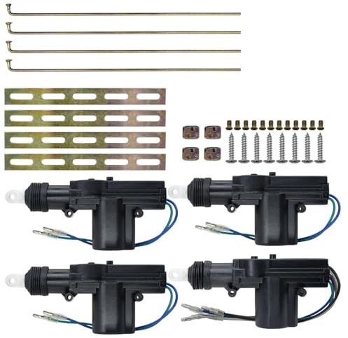 JCAKES 4X Universal 12V 2/5 Drähte Auto Zentralverriegelung Stellantrieb Passend for Keyless Entry System for Ford for BMW for Vw for Golf for Opel for Astra