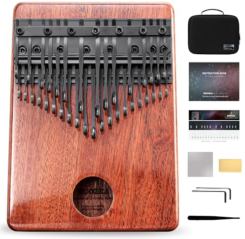 MOOZICA 36 Tasten Chromatische Kalimba, doppelschichtiges symmetrisches Layout, 36 Zinken professionelles Kalimba Daumenklavier, Premium Mahagoni Kalimba Instrument (BKS36-N)