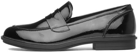 Rocket Dog Gabby Womens Black Patent Loafer - Size 7 UK - Black