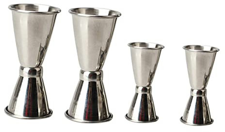 MILISTEN 4 messbecher wein messgerät oz Tasse Jigger Rostfreier Stahl Unzen Tasse
