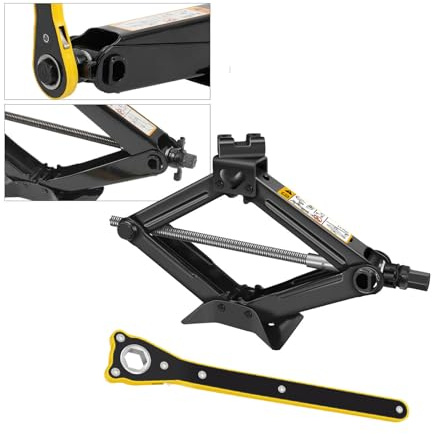 Gato hidráulico de tijera para coche, SUV, MPV, gato hidráulico, altura mínima, 110 mm, altura máxima 390 mm, con cierres de trinquete
