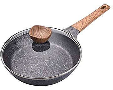 WIPPWER Pentola, Padella Wok In Pietra Maifan Senza Wok A Fondo Piatto Oleoso Pentole A Induzione for Uso Domestico Pentole for Cucinare