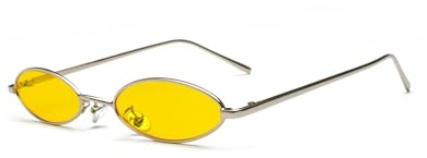 QVKUUT Retro Oval Sonnenbrille Damen Herren Metal Trendy Classic UV Schutz Sonnenbrillen