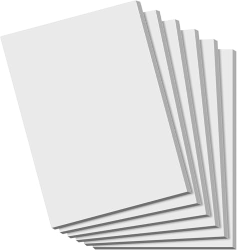 Roneky Blocco note A6, confezione da 6 piccoli blocchetti per appunti, blocchi per appunti, blocchi per appunti, bianchi, piccoli blocchi di carta bianca, 50 fogli per mini quaderni bianchi, fogli A6,