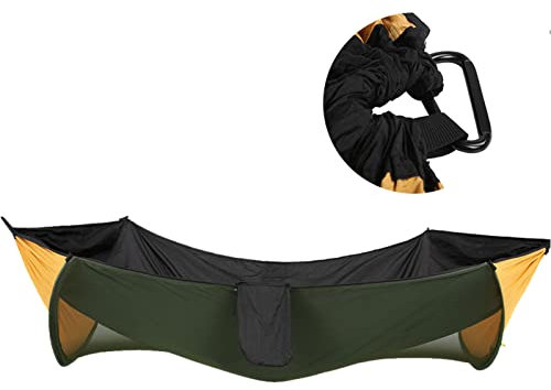 Outdoor Leichte Camping-Hängematte Zelt mit Baumgurten, tragbare Nylon-Fallschirm-Hängematten für Rucksackreisen, Reisen und Outdoor-Aktivitäten