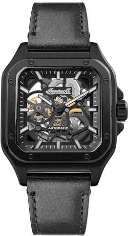 Ingersoll The Ollie Herren-Automatikuhr mit Lederarmband, 45 mm