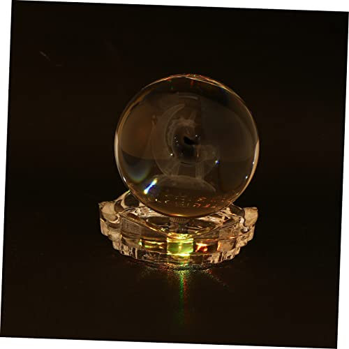 NUOBESTY Kristallkugel Ornament Leuchtend Einhorn Für Wohnzimmer Schlafzimmer Tisch Dekoration Kristallglaskugel Zierkugel Leuchtende Ball