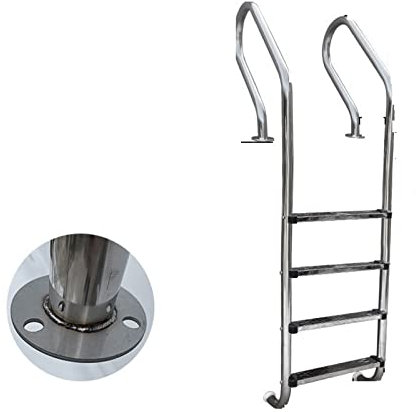 Poolleitern, Schwimmbad Rolltreppe 304 Edelstahl Handlauf Schwimmbad Wasserleiter Kletterleiter Wasserhandlauf Verdickte Leitertreppe,Robust und stabil(SF415not embeded1.5mm)