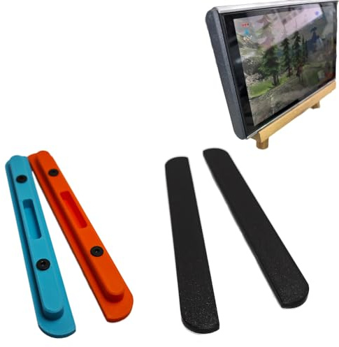 1 Par de Cubiertas Protectoras Laterales para Switch 2, Protector de Goma para el Punto de Conexión del Mando, Accesorios de Repuesto para Consolas de Videojuegos (negro)