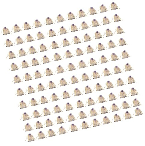 Organza-Geschenkbeutel in Herzform, 10,2 x 15,2 cm, Goldfolie, Herz-Design für Hochzeiten, Geburtstage, Aufbewahrungsbeutel, Netzbeutel, 100 Stück