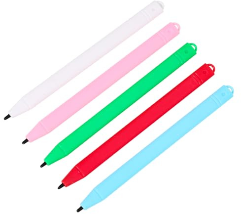 Penna per Lavagna Lcd 5 Pezzi Abs Stilo Compatto per Scrittura | Gomma Elettroconduttiva, Scrittura Precisa e Registrazione, Design Portatile per Uso Quotidiano