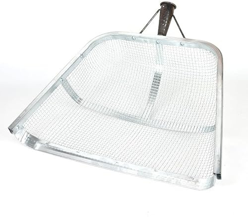Pala setaccio da giardino ergonomica in acciaio inossidabile, portatile da giardino con manico facile da impugnare, setacciatura del terreno senza sforzo per giardinaggio terreno sabbia rocce sporco