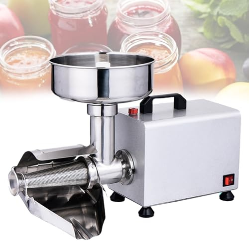 VzxCrue Macchina per Salsa in Acciaio Inossidabile da 450 W, Spremiagrumi per Pomodori in Acciaio Inossidabile, per Salsa di Pomodoro, Fragole E Mirtilli