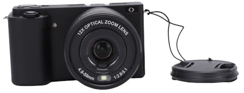 Plyisty Cámara Digital 4K para Fotografía, Cámara de Vlogging sin Espejo de 64MP con Pantalla de Volteo de 3 , 20x Zoom & Anti Shake, Flash Incorporado y Filtros Creativos (Black)