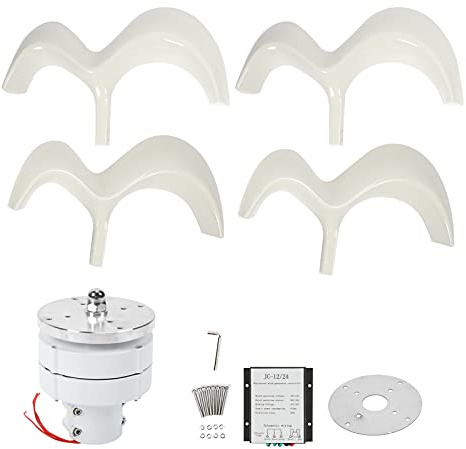Hyuduo Turbina Eolica, Nylon Ad Alta Resistenza, Generatore di Corrente da 400 W con Controller per Uso Domestico e Marino (12V)