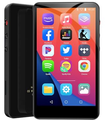 lityourhope 144GB MP3 Player with Bluetooth and WiFi, 4IN HD Full Touch Screen MP3 & MP4 Music Player with Spotify, Libby, Amazon Music,YouTube,Tiktok, E-Book, MP4 Player for Kids Up to 512G