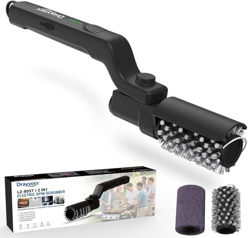 Spazzola Elettrica per Barbecue, Spazzola Ricaricabile Senza Fili per La Pulizia Della Griglia, Testina in Acciaio Inossidabile, Detergente Impermeabile per Barbecue Griglie All'aperto (1PCS)