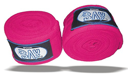 BAY Basic 2,5 Boxbandagen, pink, 250 x 5 cm mit Anleitung