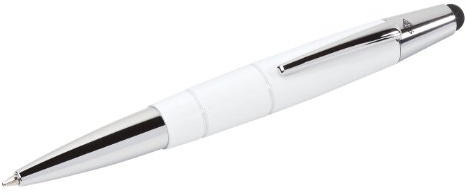 Wedo 26125000 Touch Pen Pioneer 2-i-1 (ledande inmatningspenna för alla smartphones och surfplattor, inklusive inbyggd kulspetspenna, 13 cm) vit