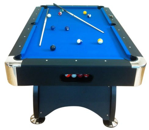 MESA BILLAR 7ft AMERICANO ASAS TAPIZADO AZUL ACCESORIOS INCLUIDOS juego 188 x 96 ROBUSTA Y RESISTENTE OBJETO NUEVO – EMBALADO