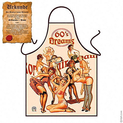 Sexy Grillschürze ! Top Scherzartikel zum Geburtstag, für Partys, Karneval,…: 60´Dreams !! GRATIS Urkunde dabei !!